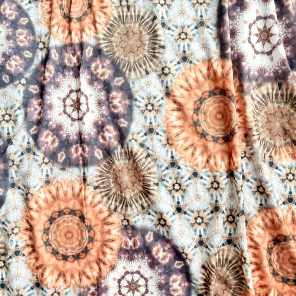 LuLaRoe Dress with Orange and Gray Mandala Pattern size M - Picture 2 of 4